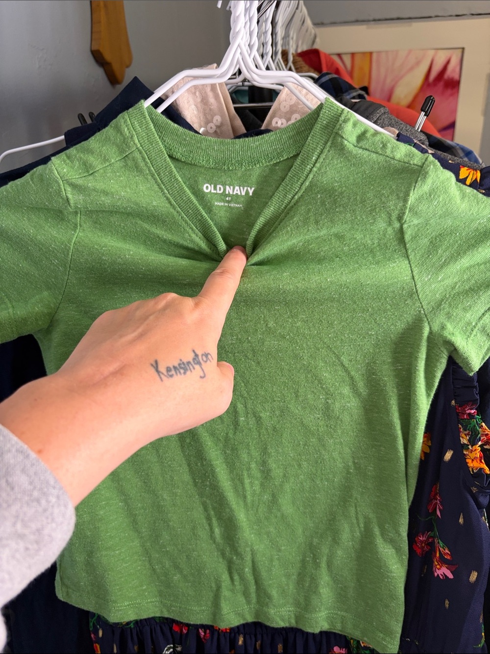 Old Navy Bright Green Short-Sleeve Kids Tee